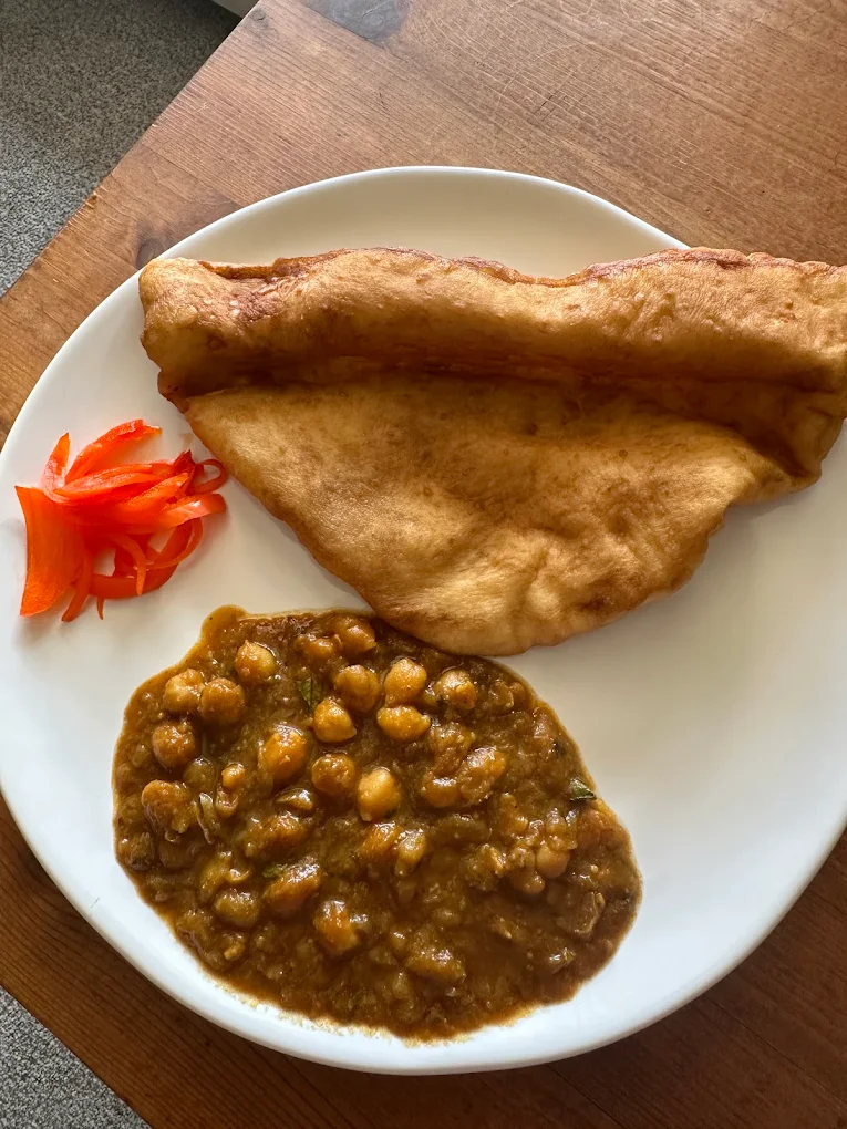 Delicious Chole Bhature dish at Royal India Express in Edmonton, AB
