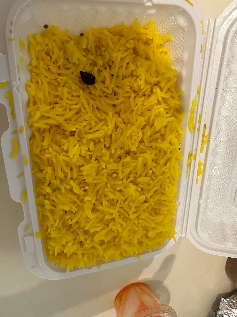 Delicious Saffron Rice at Royal India Express in Edmonton, AB